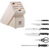 imageZWILLING Professional S 10Piece RazorSharp German Block Knife Set With Acacia Block Made in CompanyOwned German Factory with Special Formula Steel perfected for almost 300 Years Dishwasher SafeWhite