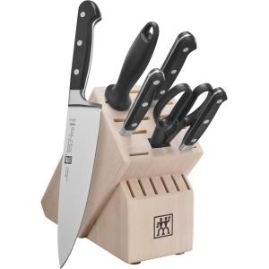 imageZWILLING Professional S 10Piece RazorSharp German Block Knife Set With Acacia Block Made in CompanyOwned German Factory with Special Formula Steel perfected for almost 300 Years Dishwasher SafeWhite