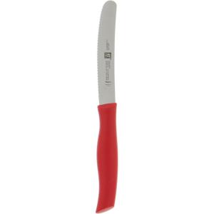 imageZWILLING Twin Grip Serrated Utility Knife 45inch BlueRed