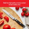 imageZWILLING Professional S 5inch RazorSharp German Serrated Utility Knife Made in CompanyOwned German Factory with Special Formula Steel perfected for almost 300 Years Dishwasher SafeBlackStainless Steel