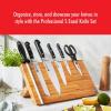 imageZWILLING Professional S 7Piece RazorSharp German Block Knife Set With 175inch Stainless Magnetic Knife Bar Made in German Factory with Special Formula Steel perfected for almost 300 YearsBamboo