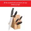 imageZWILLING Twin Signature 11Piece German Knife Set with Block RazorSharp Made in CompanyOwned German Factory with Special Formula Steel perfected for almost 300 Years Dishwasher SafeBlackStainless Steel
