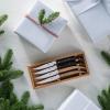 imageZwilling JA Henckels Twin Gourmet 9Piece HighCarbon StainlessSteel Gourmet Steak Knives with BlockSilver  Brown