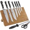 imageZWILLING Professional S 7Piece RazorSharp German Block Knife Set With 175inch Stainless Magnetic Knife Bar Made in German Factory with Special Formula Steel perfected for almost 300 YearsBamboo