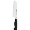 imageZwilling JA Henckels Twin Signature Chinese Chef Knife Santoku Knife 7 InchStainless Steel BlackBlackStainless Steel