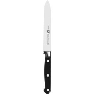 imageZWILLING Professional S 5inch RazorSharp German Serrated Utility Knife Made in CompanyOwned German Factory with Special Formula Steel perfected for almost 300 Years Dishwasher SafeBlackStainless Steel
