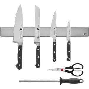 imageZWILLING Professional S 7Piece RazorSharp German Block Knife Set With 175inch Stainless Magnetic Knife Bar Made in German Factory with Special Formula Steel perfected for almost 300 YearsStainless Magnetic Knife Bar