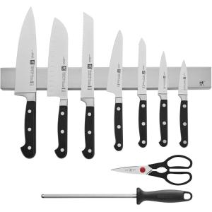 imageZWILLING Professional S 7Piece RazorSharp German Block Knife Set With 175inch Stainless Magnetic Knife Bar Made in German Factory with Special Formula Steel perfected for almost 300 YearsStainless Steel