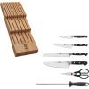 imageZWILLING Professional S 7Piece RazorSharp German Block Knife Set With Beechwood InDrawer Knife Tray Made in German Factory with Special Formula Steel perfected for almost 300 Years