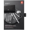 imageBeauty Classic INOX Manicure and Pedicure Nappa Leather Case with Snap Closure Nail Care Kit 8Piece Premium Travel Nail Kit BlackBlack