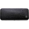 imageZWILLING Beauty TWINOX Manicure and Pedicure Crocodile Pattern Cowhide Leather Case with Zip Closure Nail Care Kit 11Piece Premium Travel Nail Kit Matte BlackBlack