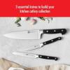 imageZWILLING Professional S 3Piece RazorSharp German Starter Knife Set Made in CompanyOwned German Factory with Special Formula Steel perfected for almost 300 Years Dishwasher SafeBlackBlack