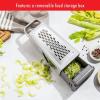 imageZWILLING ZCut Tower Multifunctional Box Grater Faster Grating Technology Cheese Grater Zester Garlic grater Slicer Rasp Grater and more GrayTower Grater