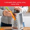 imageZWILLING ZCut Tower Multifunctional Box Grater Faster Grating Technology Cheese Grater Zester Garlic grater Slicer Rasp Grater and more GrayTower Grater