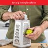 imageZWILLING ZCut Tower Multifunctional Box Grater Faster Grating Technology Cheese Grater Zester Garlic grater Slicer Rasp Grater and more GrayTower Grater