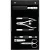 imageBeauty Classic INOX Manicure and Pedicure Nappa Leather Case with Snap Closure Nail Care Kit 8Piece Premium Travel Nail Kit BlackBlack