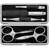 imageZWILLING Beauty TWINOX Manicure and Pedicure Yak Leather Case with Frame Closure Nail Care Kit 6Piece Premium Travel Nail Kit BlackStainless Steel