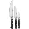 imageZWILLING Professional S 3Piece RazorSharp German Starter Knife Set Made in CompanyOwned German Factory with Special Formula Steel perfected for almost 300 Years Dishwasher SafeBlackStainless Steel