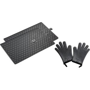 imageZWILLING BBQ Grill Mat ampamp Gloves Set 3 Black