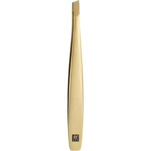 imageZWILLING Beauty TWINOX Slant Tip Tweezers Slanted Tip for Precise Hair Plucking Durable StainlessSteel Tweezers Premium Facial Care Gold EditionGold