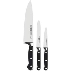 imageZWILLING Professional S 3Piece RazorSharp German Starter Knife Set Made in CompanyOwned German Factory with Special Formula Steel perfected for almost 300 Years Dishwasher SafeBlackBlack