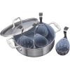 imageZWILLING Spirit Ceramic Nonstick Egg Poacher Set 6pc Stainless Steel