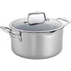 imageZWILLING Vitale 6qt Nonstick Dutch Oven with Lid Aluminum Scratch Resistant Made in Italy GrayStainless Steel