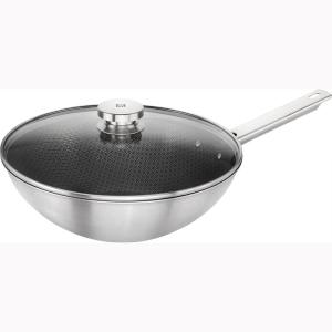 imageZWILLING Joy Plus 12inch Stainless Steel Nonstick Wok with LidStainless Steel