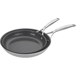 imageZWILLING Spirit Energy  2pc Stainless Steel Ceramic Nonstick 10in ampamp 12in Fry Pan SetStainless Steel