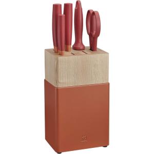 imageZWILLING Now S Knife Block Set 6pc Blueberry BlueGrenada Orange