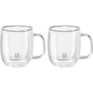 imageZWILLING Sorrent 39500110 Sorrento Double Wall Glasses Espresso 2Piece Set Insulated Double LayerTransparent