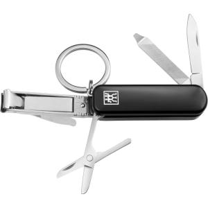 imageZWILLING Manicure Pedicure MultiTool key ring with nail scissors nail clipper and nail file Silver 25 inchBlack