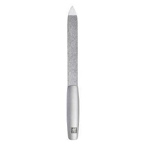 imageZWILLING Sapphire Nail File coarse and fine Grained File Surfaces for Shortening and Shaping Cleaning tip Premium Silver 5 inchSilver