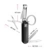 imageZWILLING Manicure Pedicure MultiTool 4in1 Nail Clipper Scissors File with Cleaning Tip Pocket Knife 60mm Black