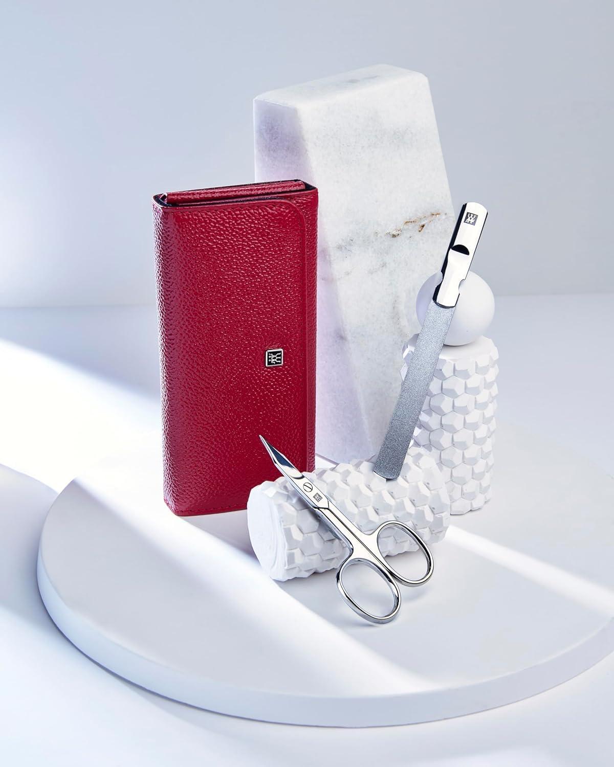 imageZWILLING Beauty Classic INOX 6pc Manicure Set with Black Leather CaseRed