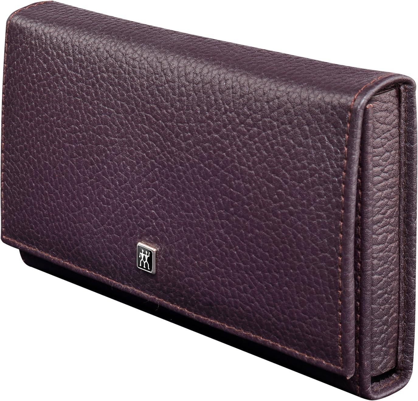 imageZWILLING Beauty Classic INOX 8pc Manicure and Pedicure Nappa Leather Case Set with Snap Closure Nail Care Kit Premium Travel Nail Kit PurplePurple