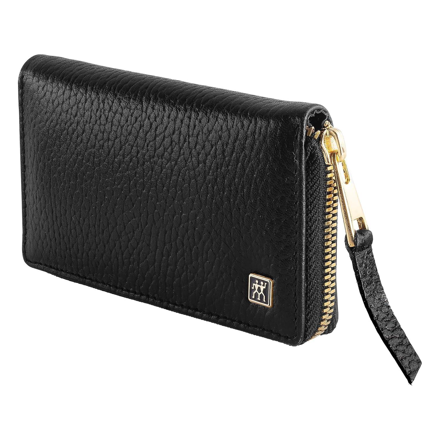 imageZWILLING Beauty TWINOX 4pc Gold Manicure Set with Black Leather Case Care for hands and feet with nail clipper