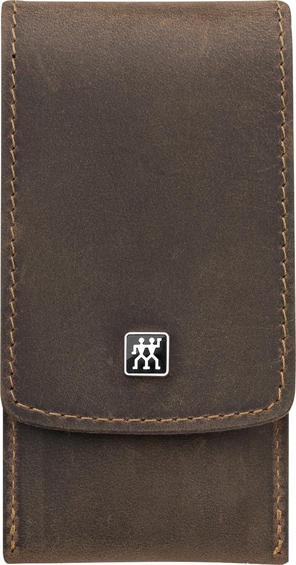 imageZWILLING Beauty TWINOX 4pc Manicure and Pedicure Set with Brown Leather Case Travel Size Set for Hands and Feet Nail Care Genuine Leather