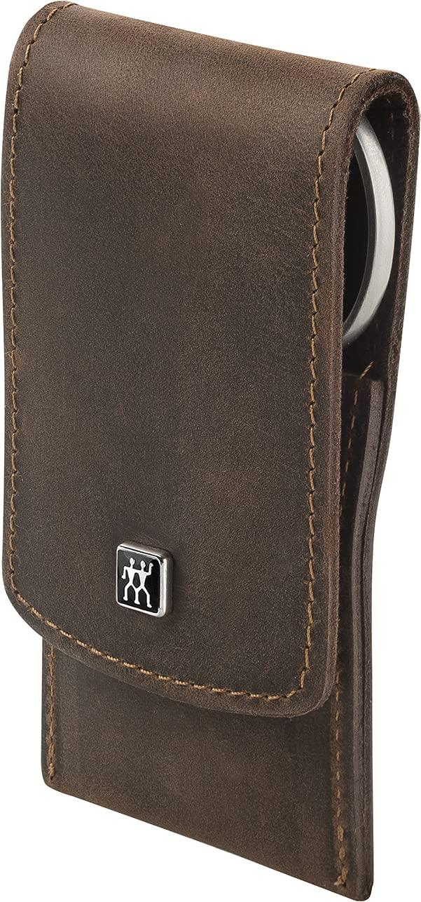 imageZWILLING Beauty TWINOX 4pc Manicure and Pedicure Set with Brown Leather Case Travel Size Set for Hands and Feet Nail Care Genuine Leather