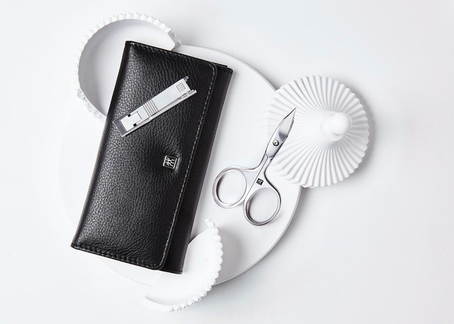 imageZWILLING Beauty TWINOX 6pc Manicure Premium Care Set with Black Leather Case Asian Competence Gift Set