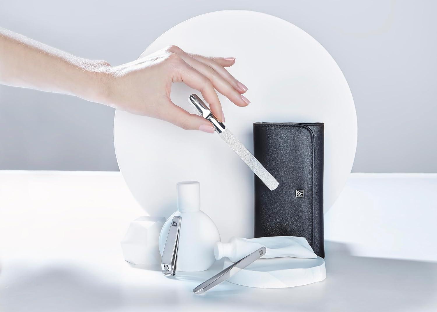 imageZWILLING Beauty TWINOX 6pc Manicure Premium Care Set with Black Leather Case Asian Competence Gift Set