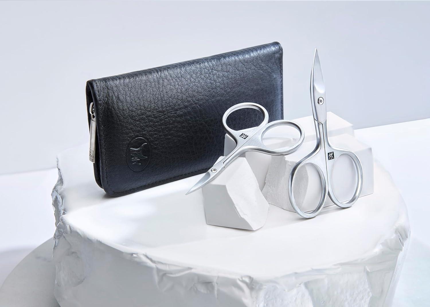 imageZWILLING Beauty TWINOX 6pc Manicure and Pedicure Set with Black Leather Case Premium Nail Care