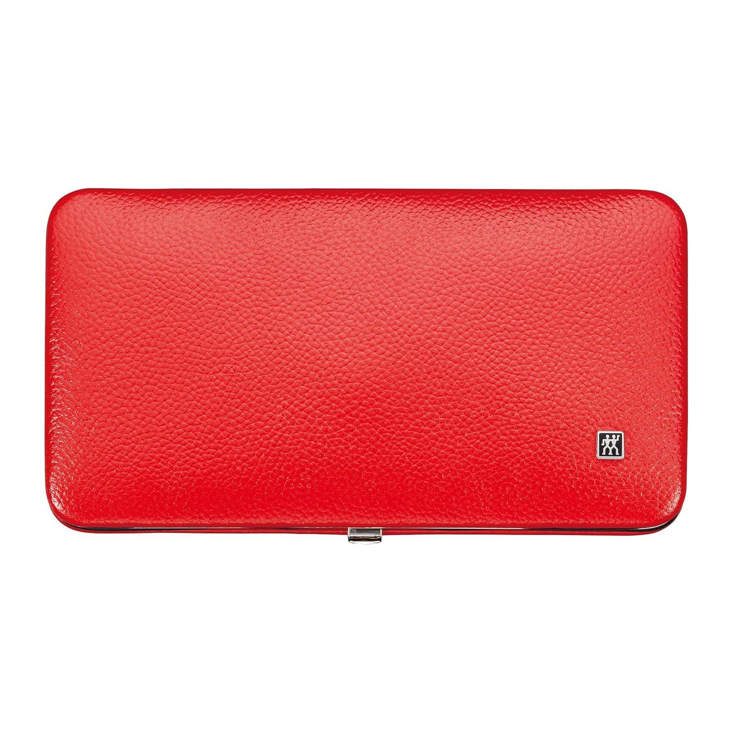 imageZWILLING Beauty TWINOX 8pc Manicure Premium Care Set with Red Leather Frame Case Asian Competence Gift Set