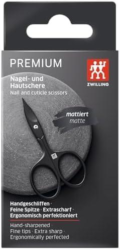 imageZWILLING Combination Nail Scissors scissors for nails and cuticles curved cutting edge and fine tip for precise cutting Premium Black 35 inchBlack