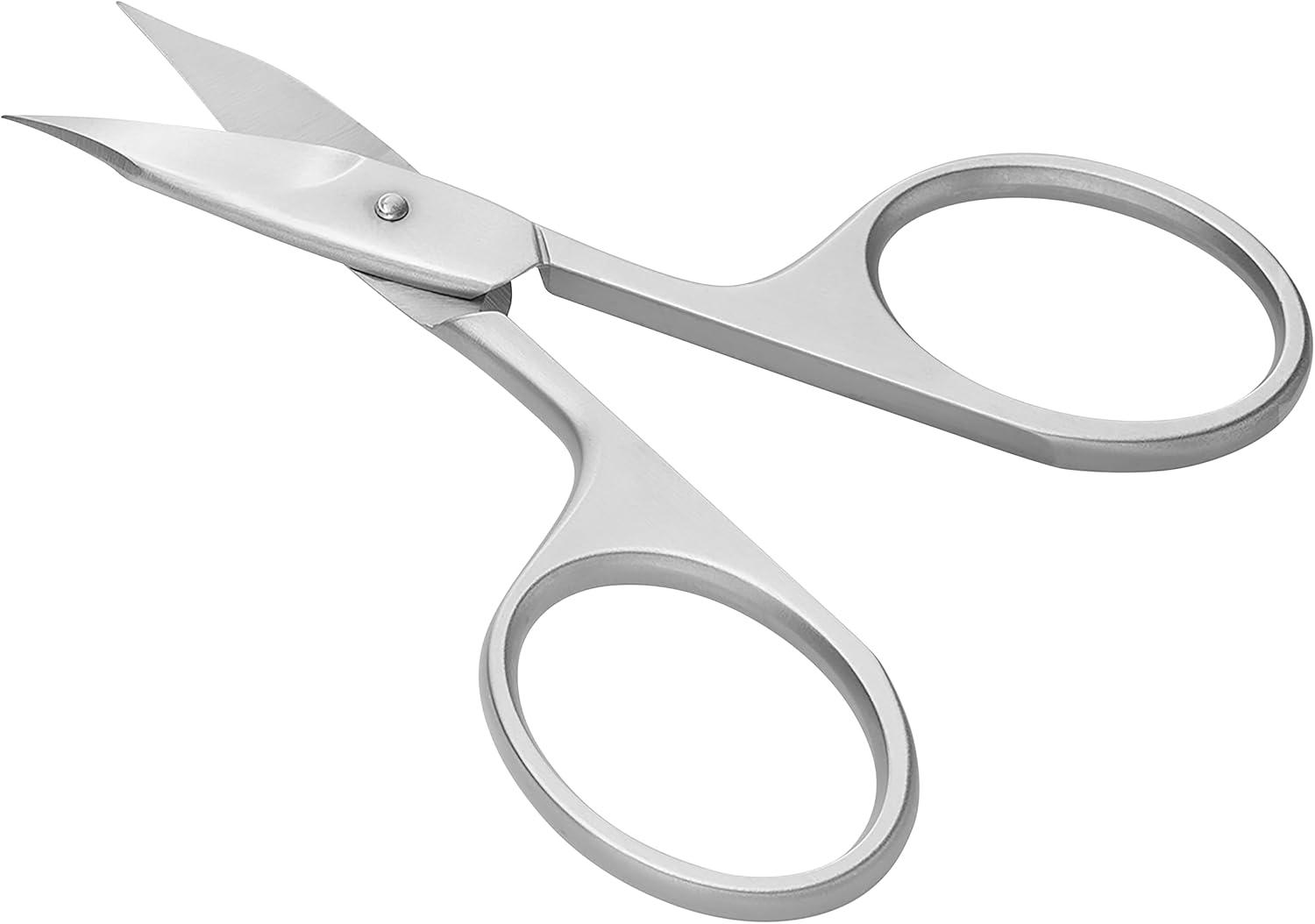 imageZWILLING Combination Nail Scissors scissors for nails and cuticles curved cutting edge and fine tip for precise cutting Premium Black 35 inchSilver