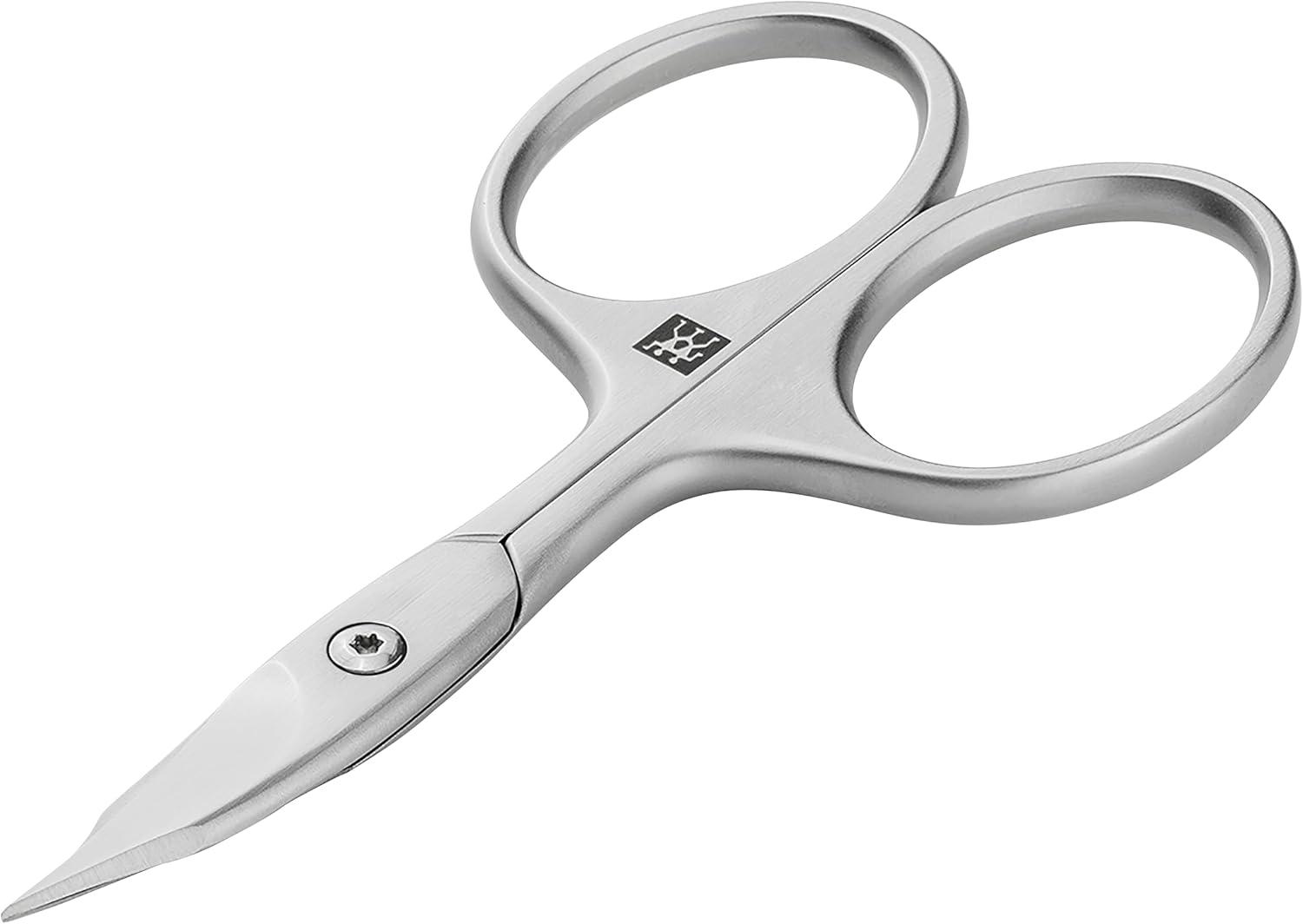 imageZWILLING Combination Nail Scissors scissors for nails and cuticles curved cutting edge and fine tip for precise cutting Premium Black 35 inchSilver