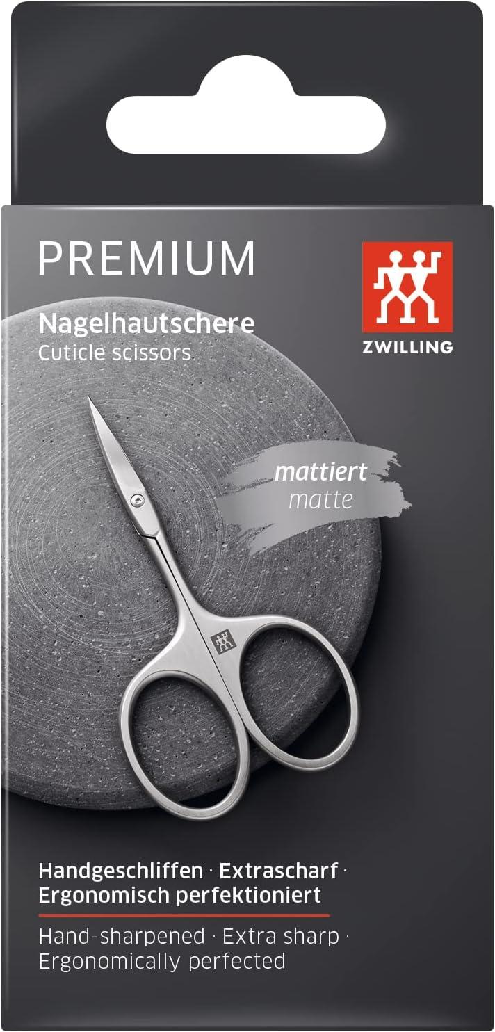 imageZWILLING Cuticle Scissors for fine cutting of cuticles and skin remnants safe nail care sharp blade Premium Silver 37 inchSilver