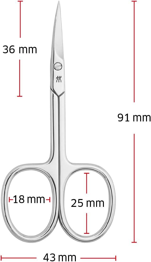 imageZWILLING Cuticle Scissors precise cut for skin remnants sharp pointed blade hypoallergenic Polished Silver 35 inchSilver