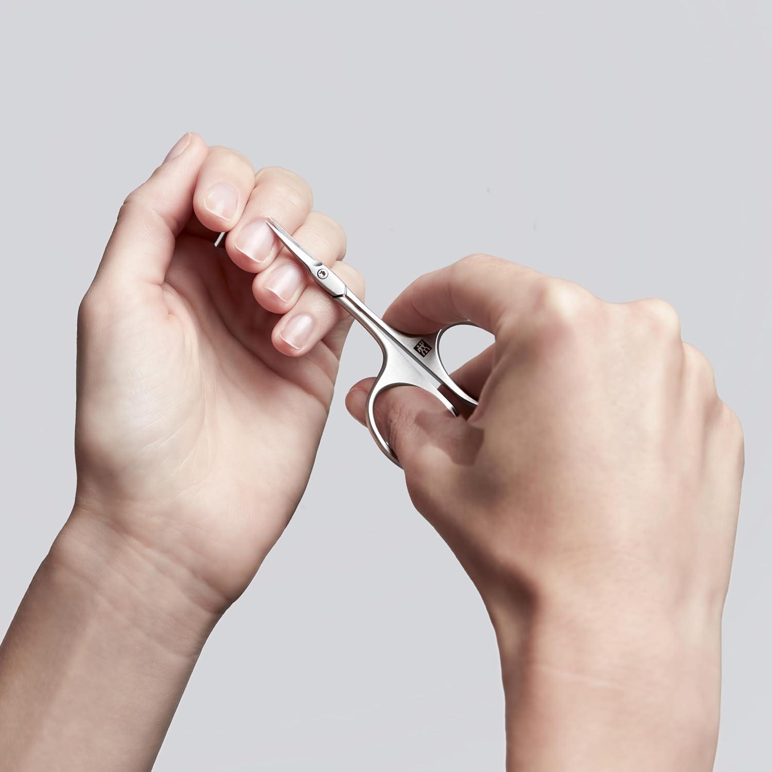 imageZWILLING Cuticle Scissors with Tower Tip fine and precise cut of cuticles and skin remnants safe nail care Premium Silver 35 inch