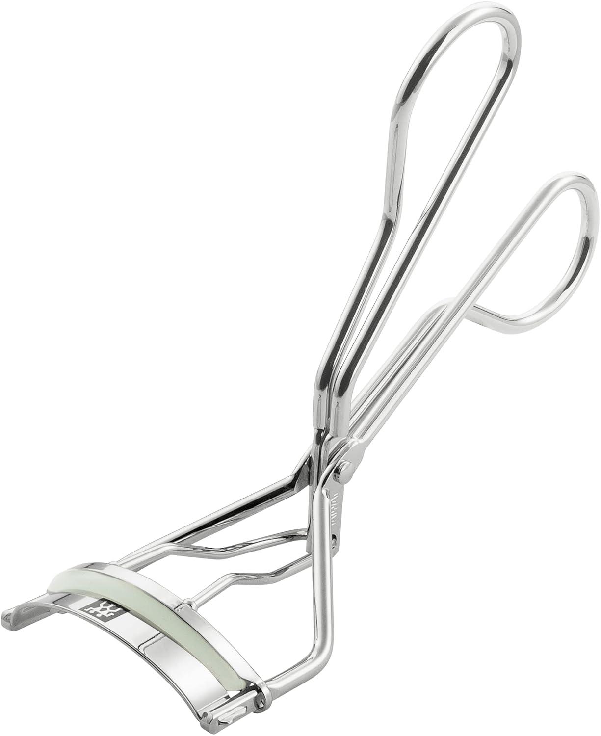 imageZWILLING Eyelash Curler for All Eye Shapes Rounded Silicone Pads Prevent Eyelash Breakage Includes 3 Replacement Pads Premium Silver